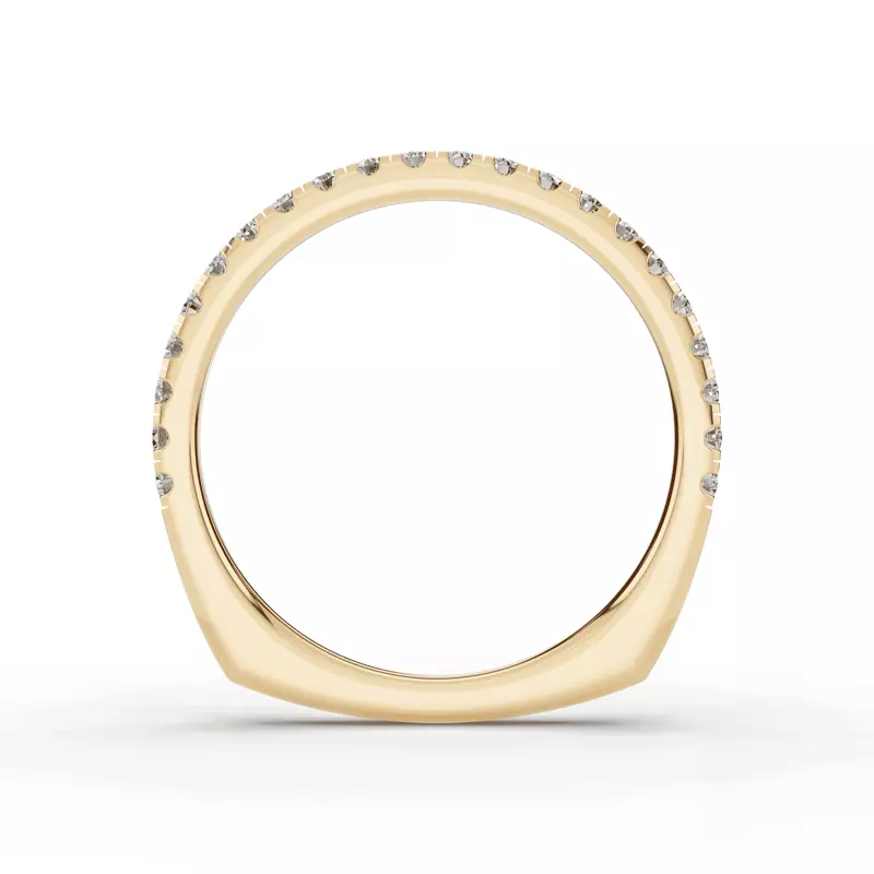 18K Yellow Gold Signature Hearts & Arrows Pavé Euroshank Band (¼ ct. tw.)