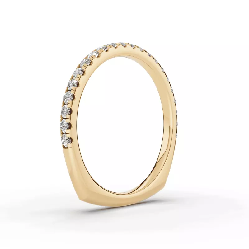 14K Yellow Gold Signature Hearts & Arrows Pavé Euroshank Band (¼ ct. tw.)