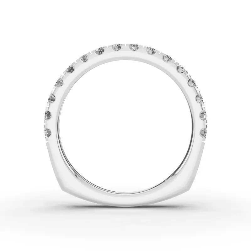 14K White Gold Signature Hearts & Arrows Pavé Euroshank Band (½ ct. tw.)
