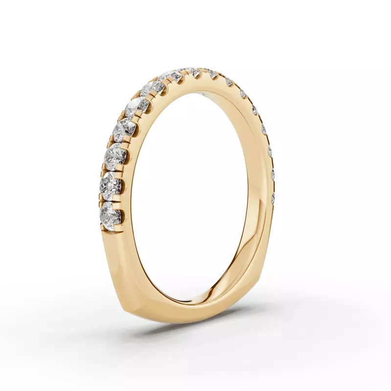 14K Yellow Gold Signature Hearts & Arrows Pavé Euroshank Band (½ ct. tw.)