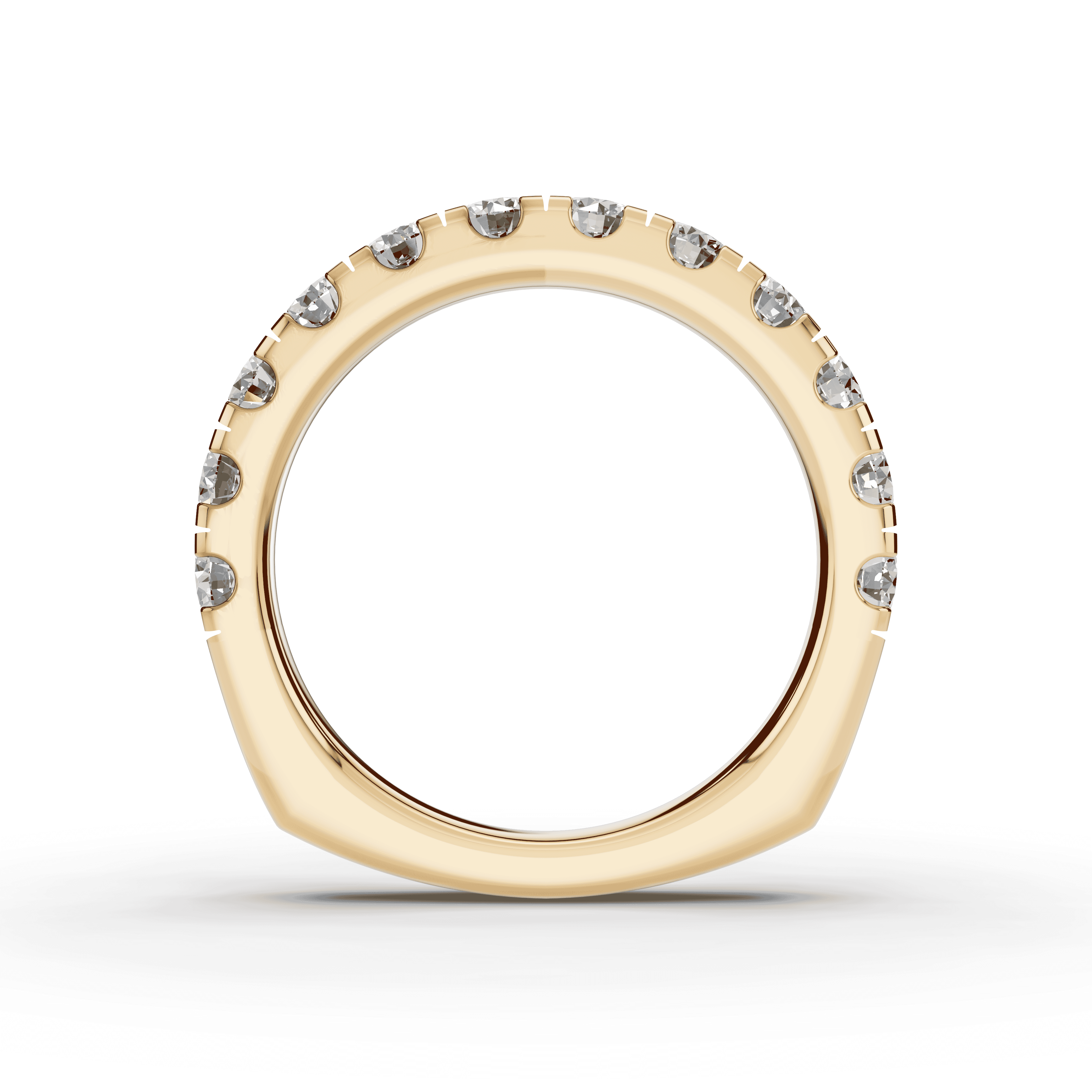 14K Yellow Gold Signature Hearts & Arrows Pavé Euroshank Band (1.20 ct. tw.)