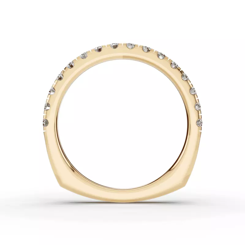 18K Yellow Gold Tradition Pavé Euroshank Wedding Band (½ ct. tw.)