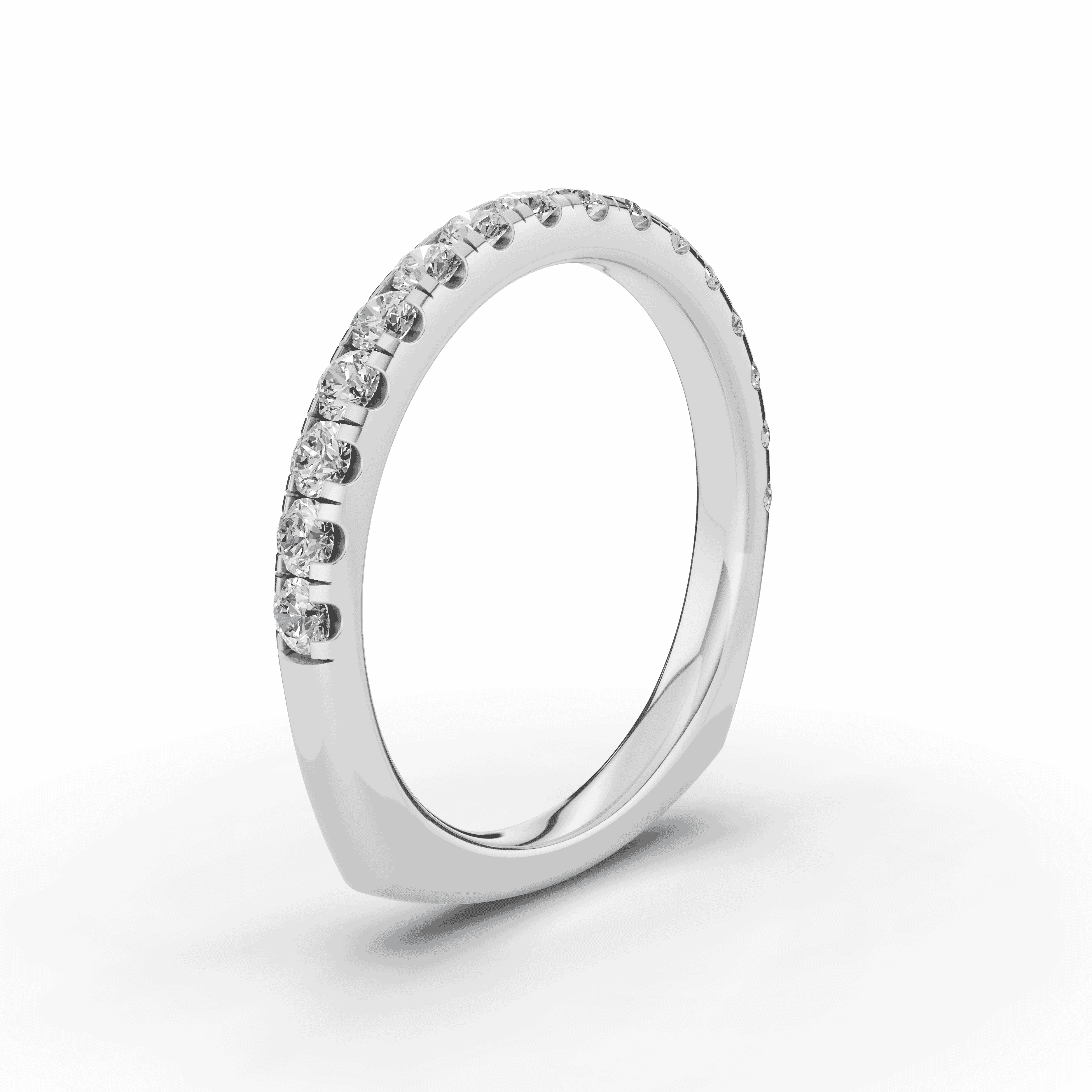 14K White Gold Tradition Pavé Euroshank Wedding Band (½ ct. tw.)