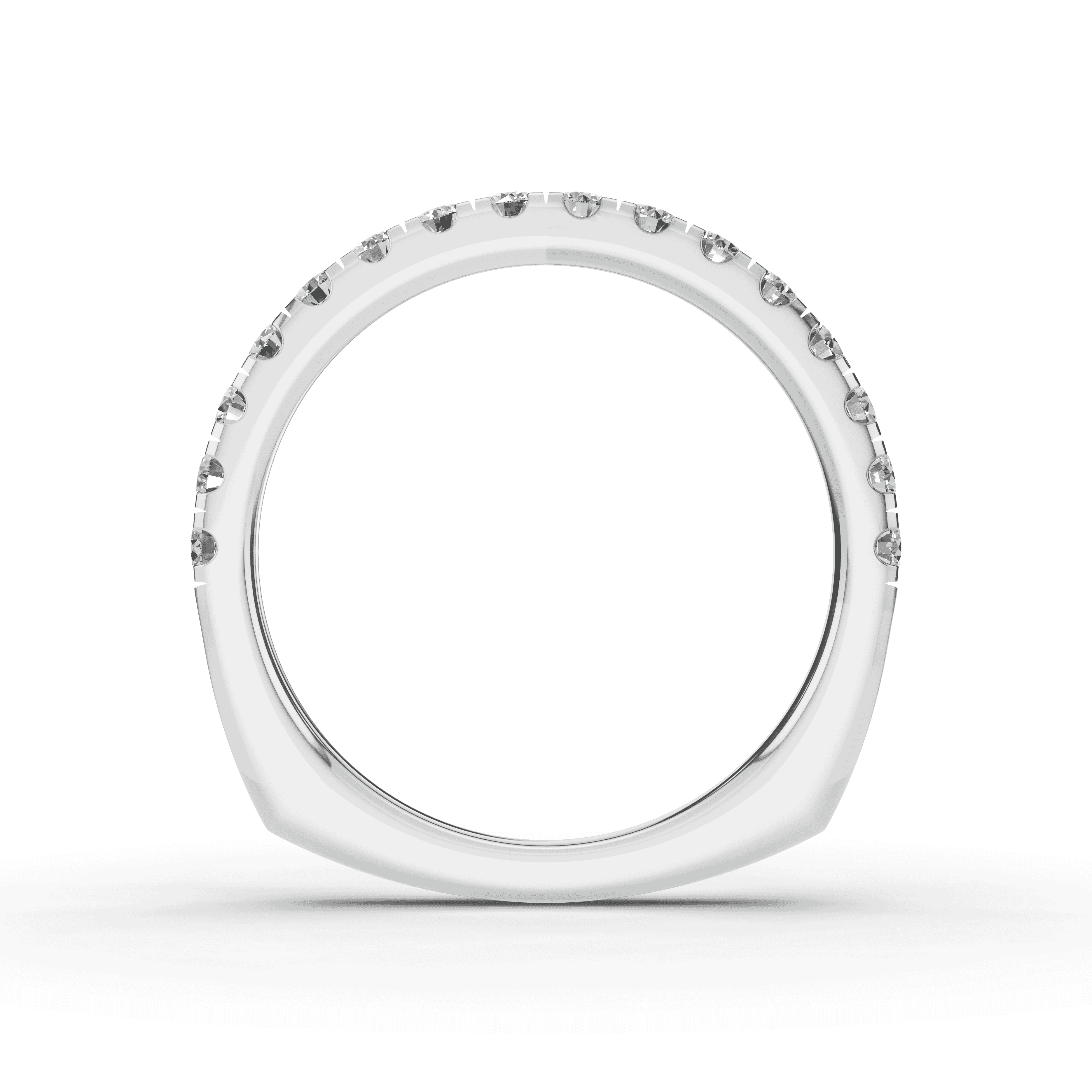 14K White Gold Tradition Pavé Euroshank Wedding Band (½ ct. tw.)