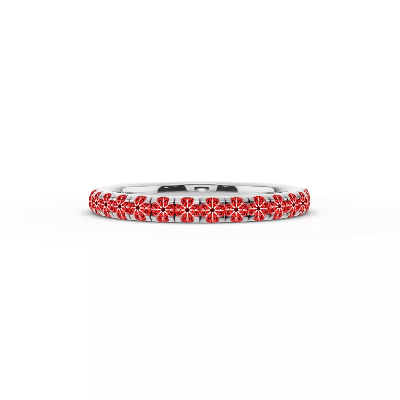 18K White Gold Signature Hearts & Arrows Pavé Euroshank Wedding Band (½ ct. tw.)
