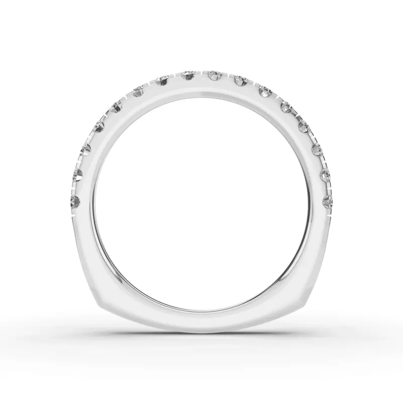 18K White Gold Signature Hearts & Arrows Pavé Euroshank Wedding Band (½ ct. tw.)