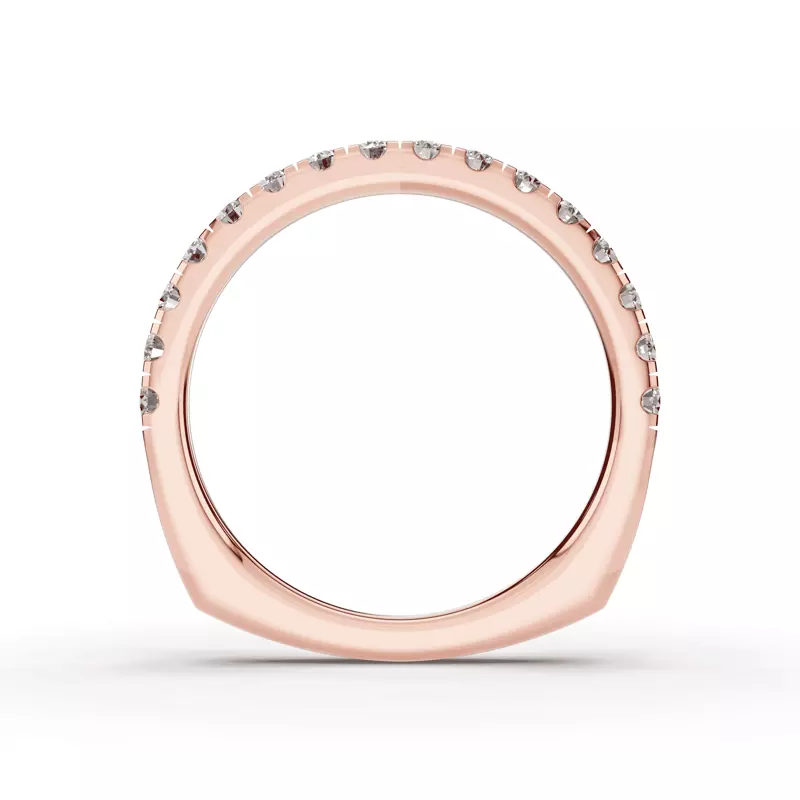 14K Rose Gold Signature Hearts & Arrows Pavé Euroshank Wedding Band (½ ct. tw.)