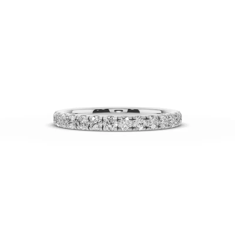 Platinum Signature Hearts & Arrows Pavé Euroshank Wedding Band (½ ct. tw.)