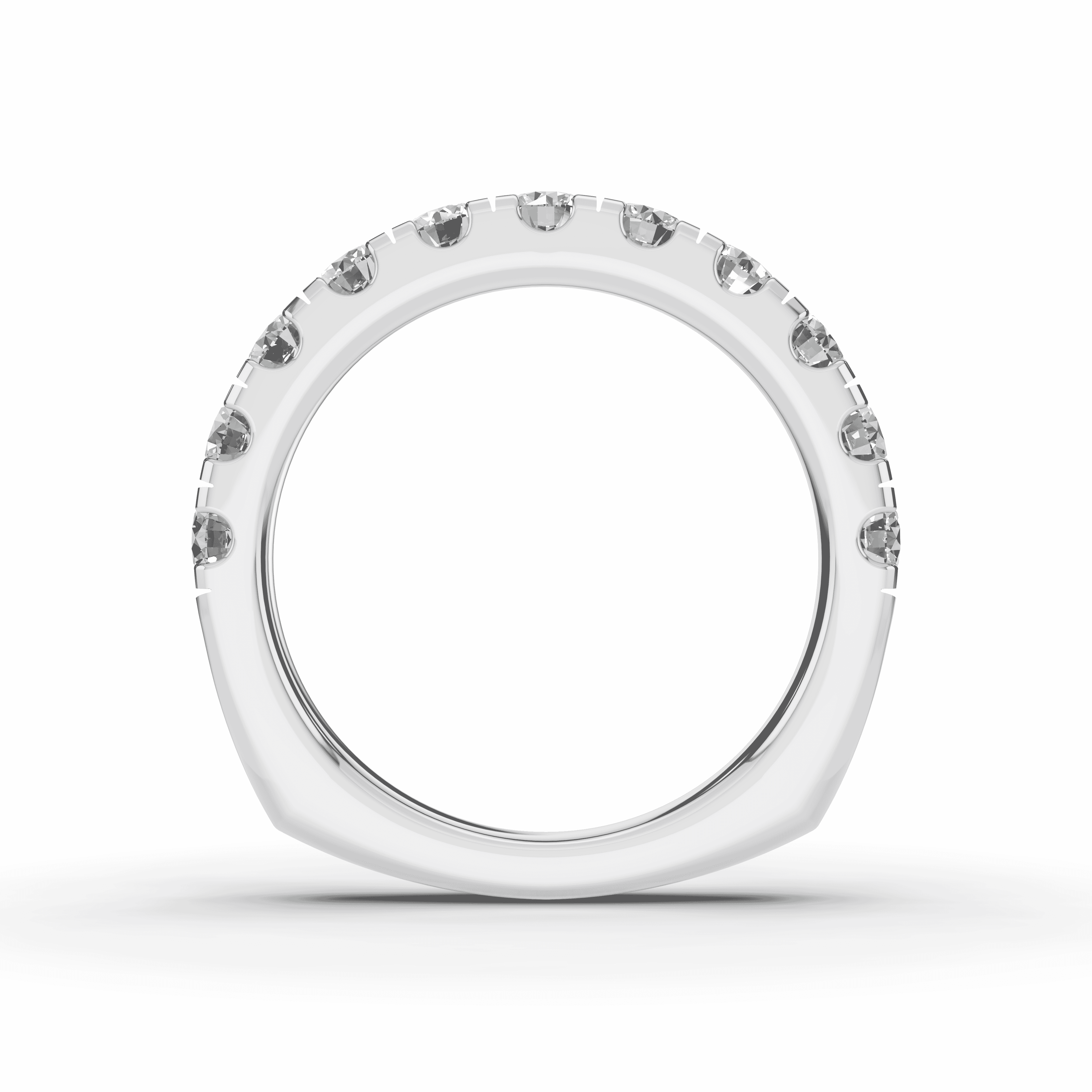14K White Gold Tradition Pavé Euroshank Band (1.10 ct. tw.)