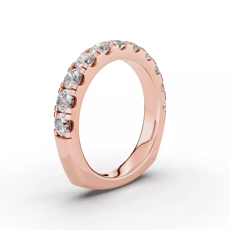 14K Rose Gold Signature Hearts & Arrows Pavé Euroshank Band (1.10 ct. tw.)