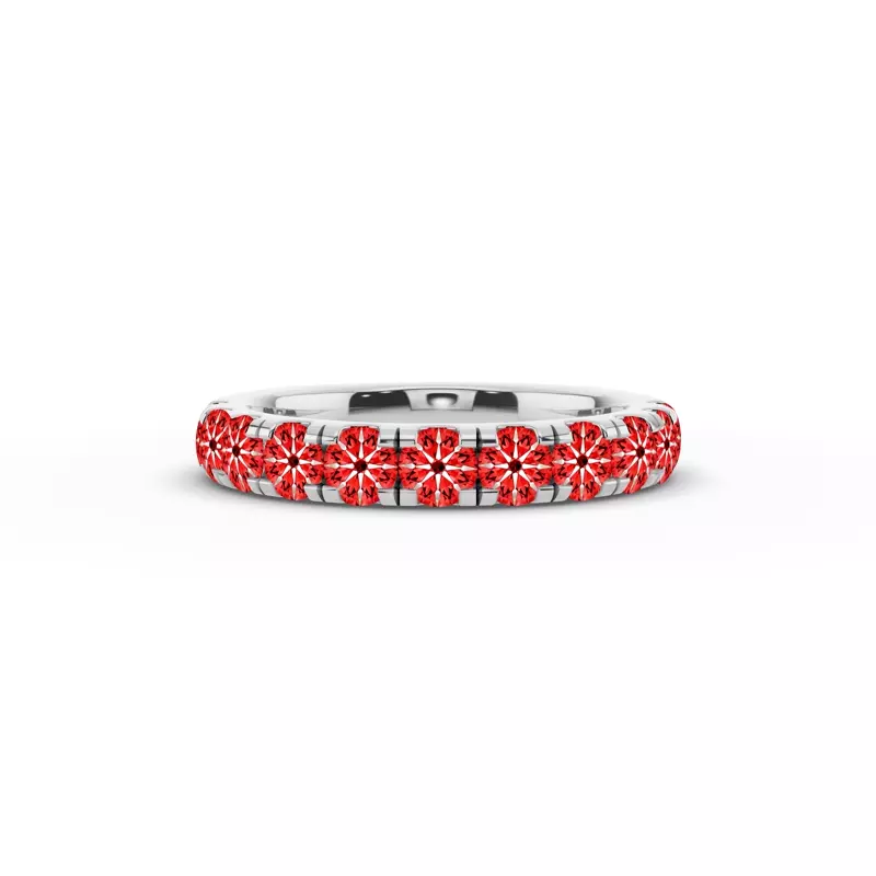 Platinum Signature Hearts & Arrows Pavé Euroshank Band (1.10 ct. tw.)