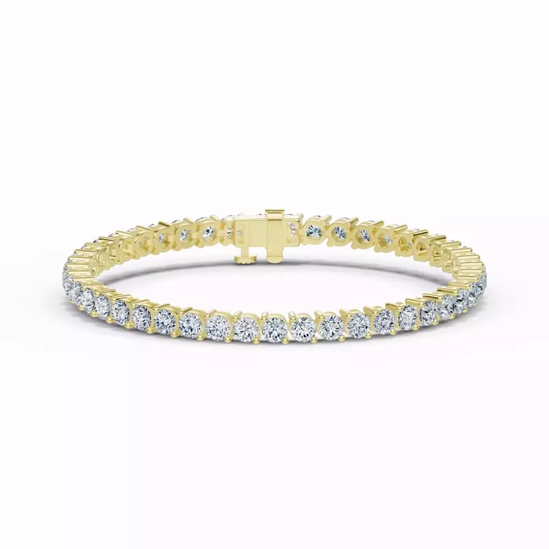 14K Yellow Gold Two-Prong Lab Diamond Tennis Bracelet (10 ct. tw.)