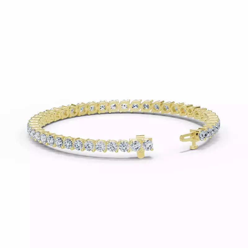 14K Yellow Gold Two-Prong Lab Diamond Tennis Bracelet (10 ct. tw.)