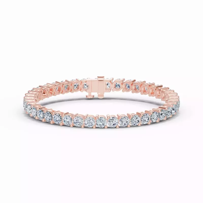 14K Rose Gold Two-Prong Lab Diamond Tennis Bracelet (12 ct. tw.)