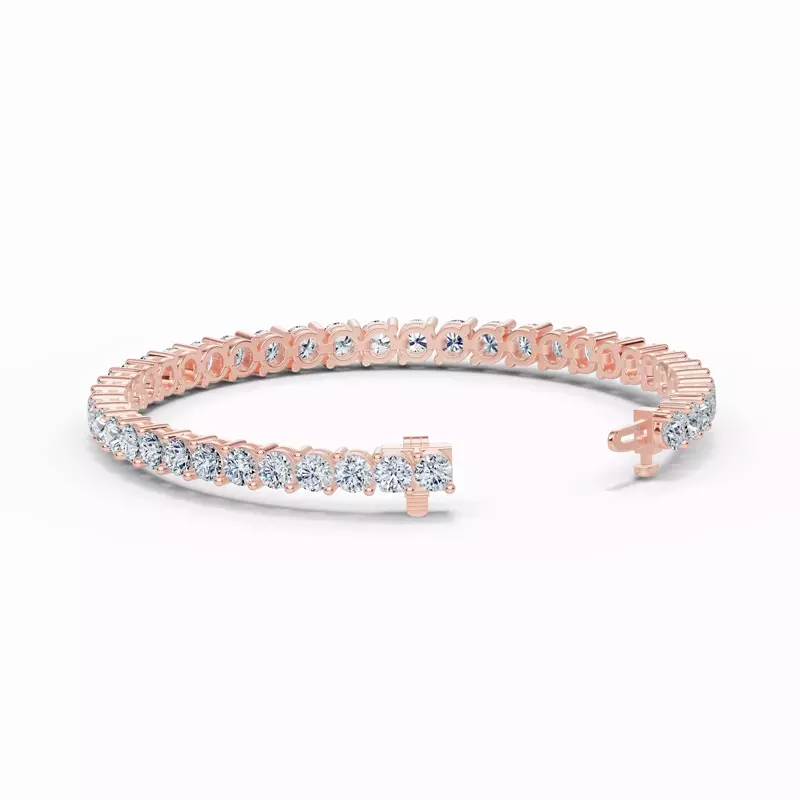 14K Rose Gold Two-Prong Lab Diamond Tennis Bracelet (12 ct. tw.)