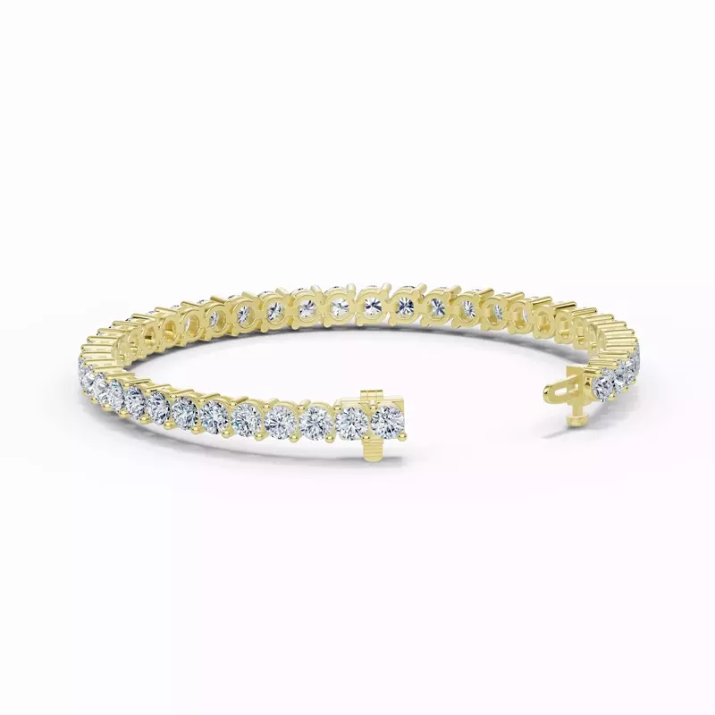 14K Yellow Gold Two-Prong Lab Diamond Tennis Bracelet (12 ct. tw.)