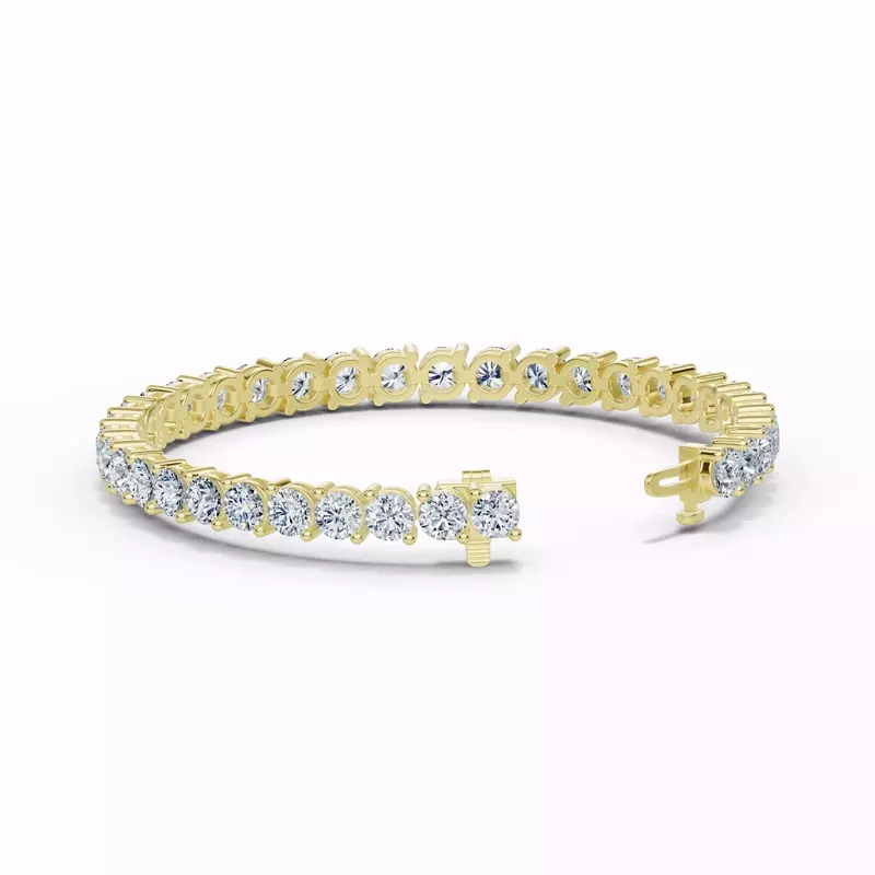 14K Yellow Gold Two-Prong Lab Diamond Tennis Bracelet (15 ct. tw.)