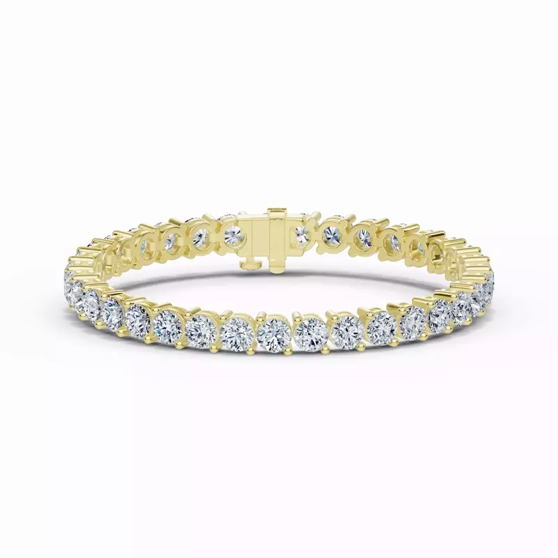 18K Yellow Gold Two-Prong Lab Diamond Tennis Bracelet (15 ct. tw.)