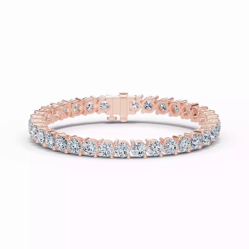 14K Rose Gold Two-Prong Diamond Tennis Bracelet (15 ct. tw.)
