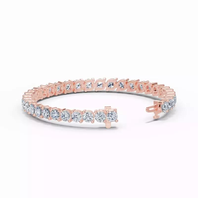 14K Rose Gold Two-Prong Diamond Tennis Bracelet (15 ct. tw.)