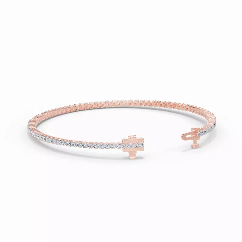 14K Rose Gold Two-Prong Lab Diamond Tennis Bracelet (2 ct. tw.)