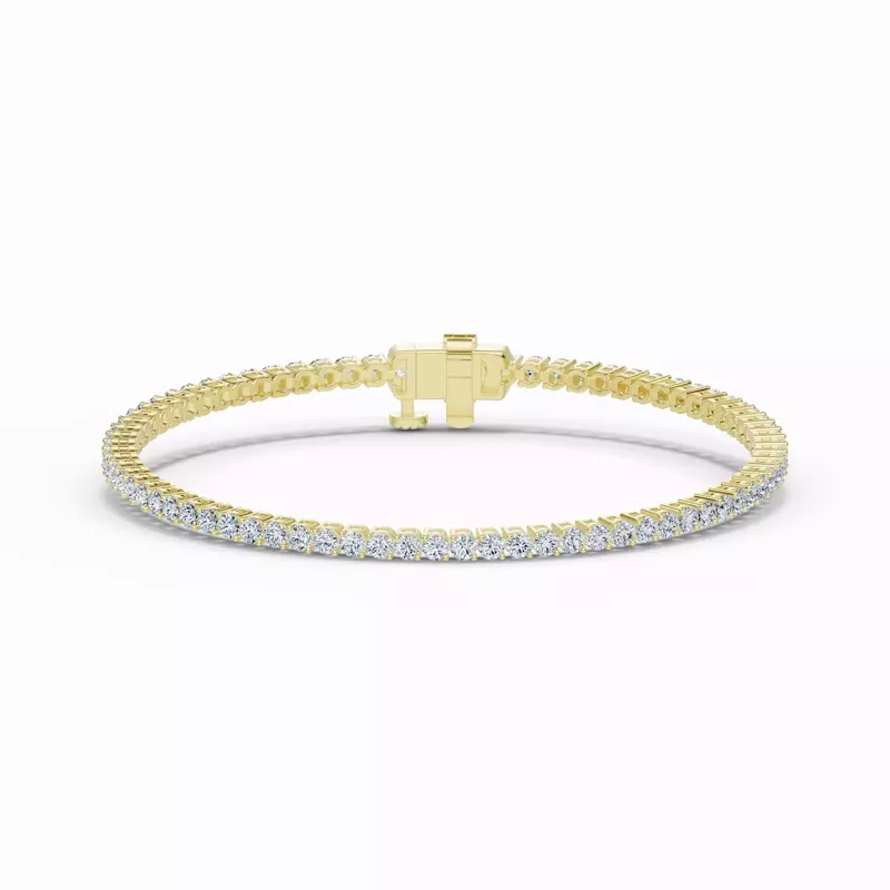 18K Yellow Gold Two-Prong Lab Diamond Tennis Bracelet (3 ct. tw.)