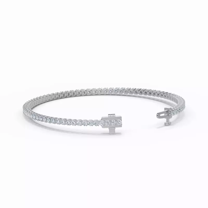 Platinum Two-Prong Lab Diamond Tennis Bracelet (3 ct. tw.)