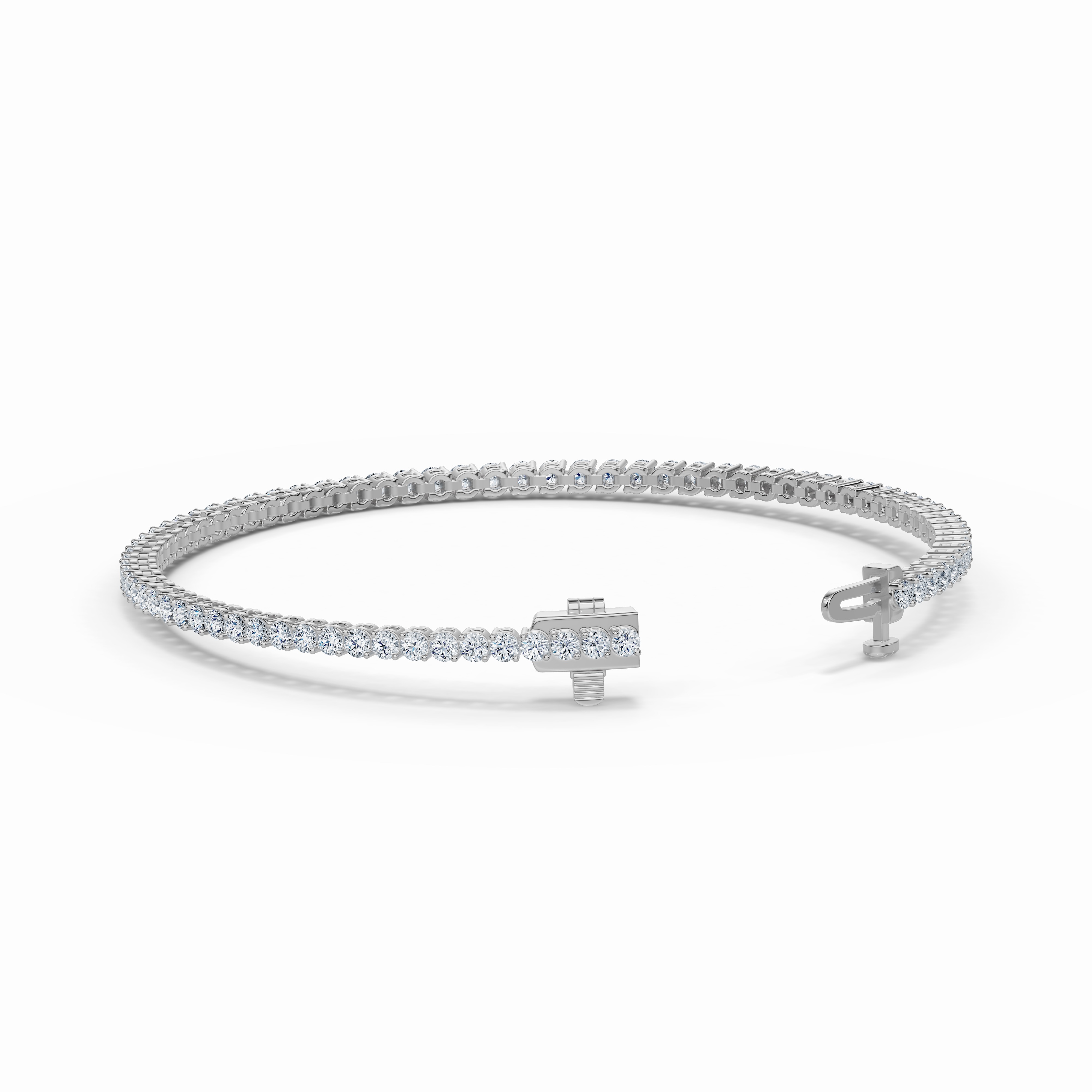 Platinum Two-Prong Diamond Tennis Bracelet (3 ct. tw.)