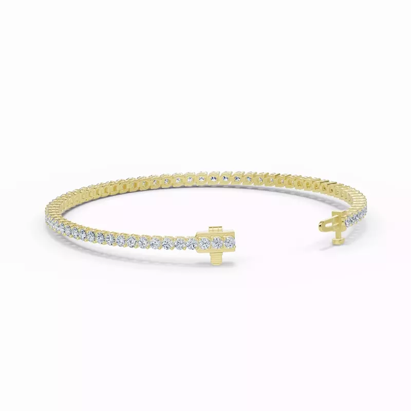 14K Yellow Gold Two-Prong Lab Diamond Tennis Bracelet (4 ct. tw.)