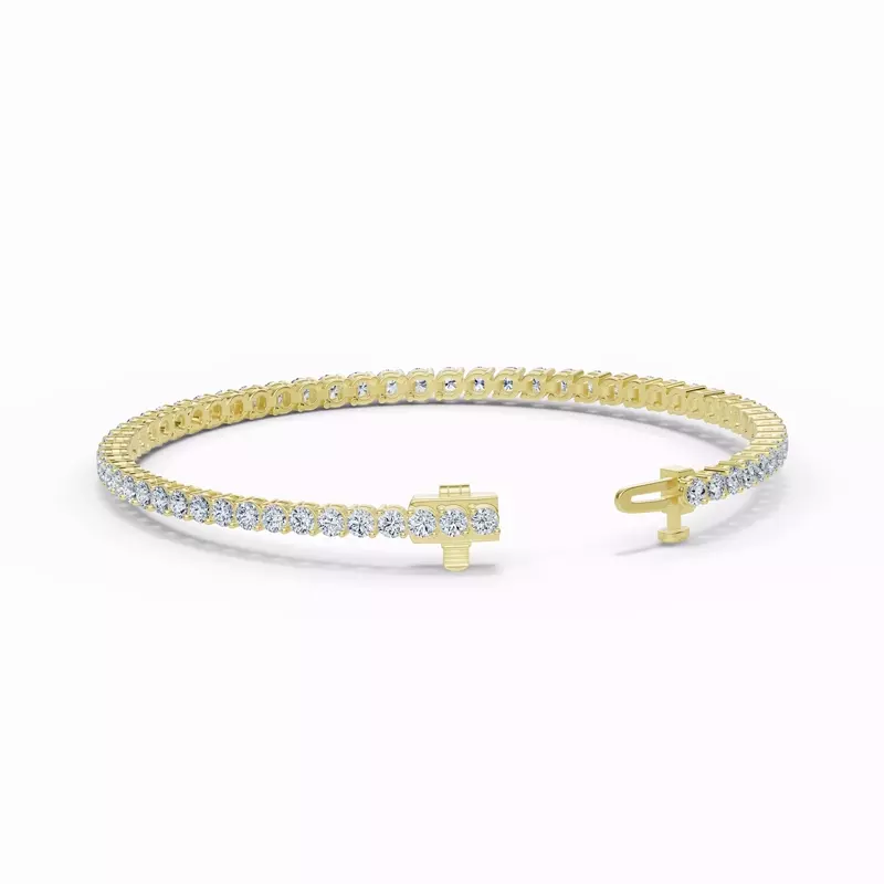14K Yellow Gold Two-Prong Lab Diamond Tennis Bracelet (5 ct. tw.)