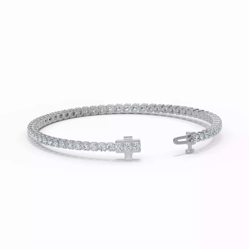 Platinum Two-Prong Lab Diamond Tennis Bracelet (5 ct. tw.)