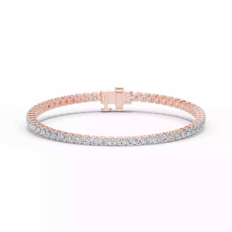 14K Rose Gold Two-Prong Diamond Tennis Bracelet (5 ct. tw.)