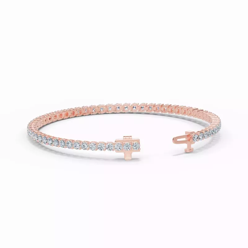 14K Rose Gold Two-Prong Diamond Tennis Bracelet (5 ct. tw.)