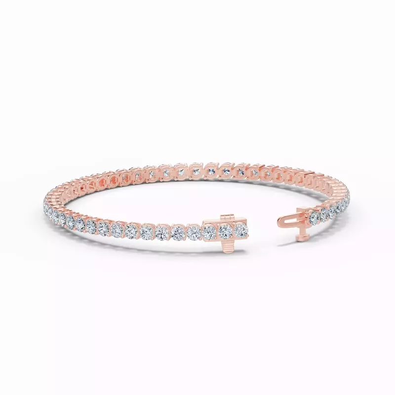 14K Rose Gold Two-Prong Lab Diamond Tennis Bracelet (7 ct. tw.)