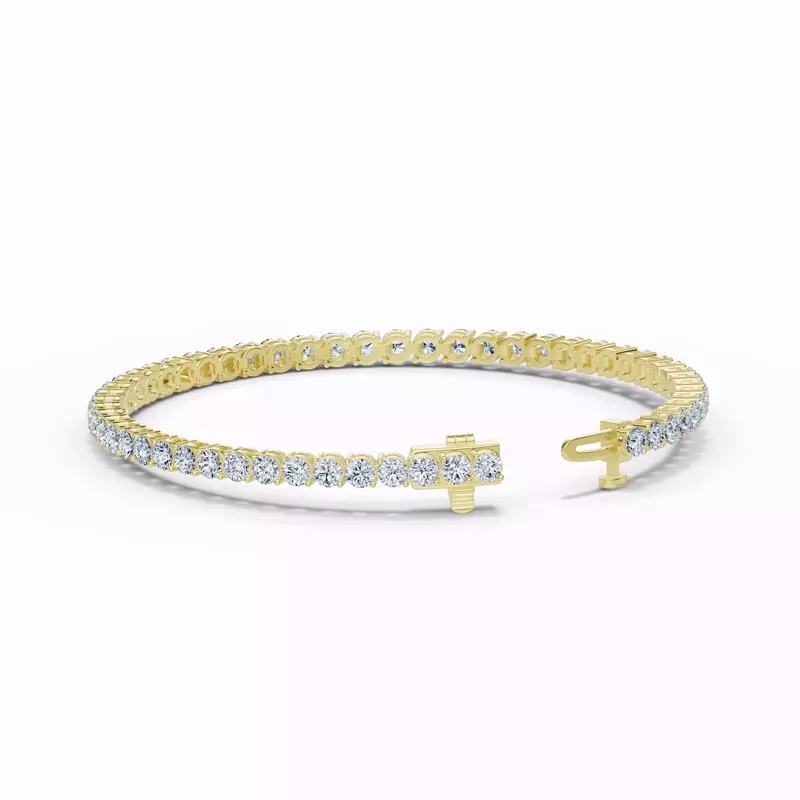 14K Yellow Gold Two-Prong Diamond Tennis Bracelet (7 ct. tw.)