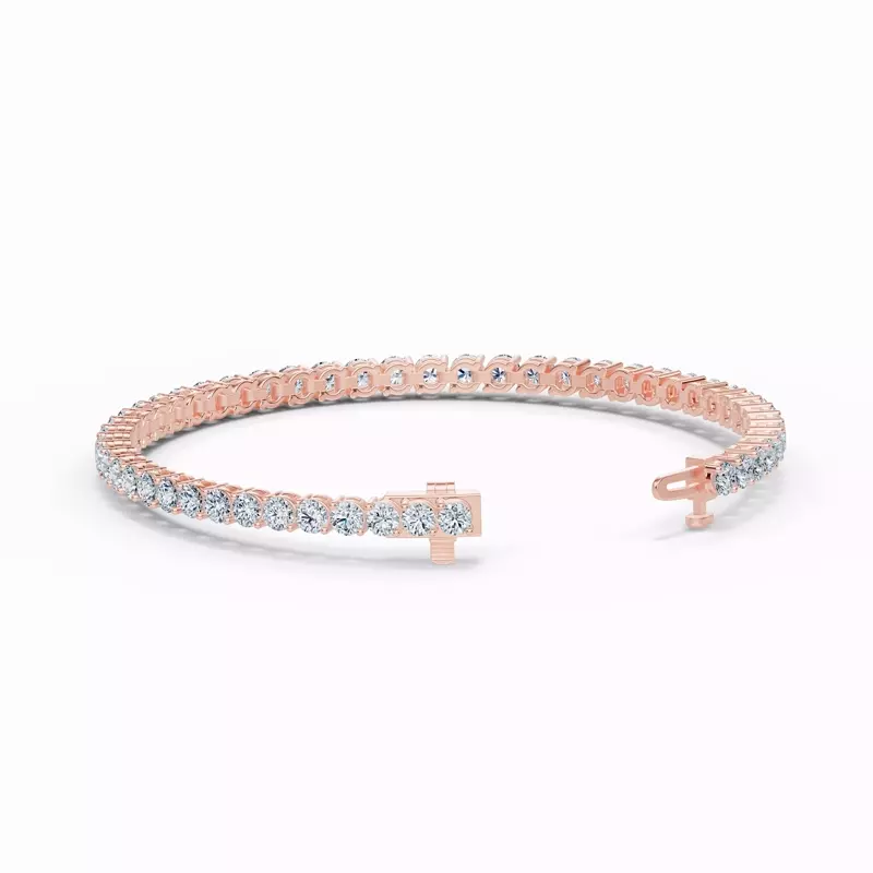 14K Rose Gold Two-Prong Lab Diamond Tennis Bracelet (8 ct. tw.)