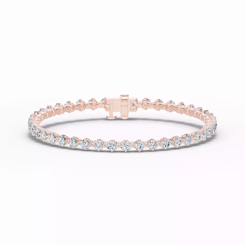 14K Rose Gold Tulip Basket Diamond Tennis Bracelet (5 ct. tw.)
