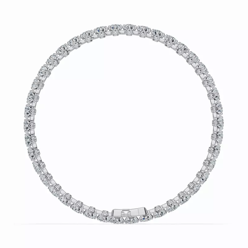Platinum Tulip Basket Diamond Tennis Bracelet (5 ct. tw.)