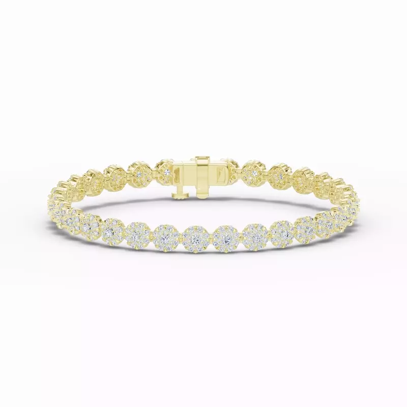 Double Halo Diamond Tennis Bracelet (5 ct. tw.)