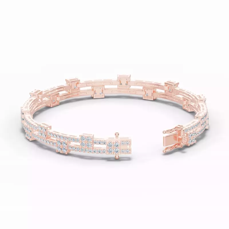 14K Rose Gold Strata Lab Diamond Bracelet (3.5 ct. tw.)