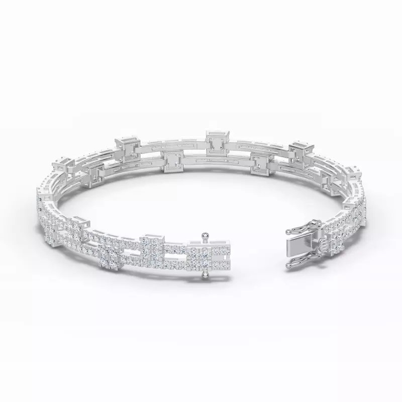 Platinum Strata Lab Diamond Bracelet (3.5 ct. tw.)