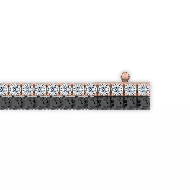 14K Rose Gold Midnight Runway Lab Diamond Tennis Bracelet (3.43 ct. tw.) by Christian Siriano