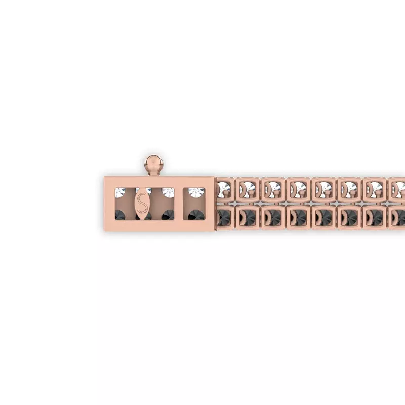 14K Rose Gold Midnight Runway Lab Diamond Tennis Bracelet (3.43 ct. tw.) by Christian Siriano