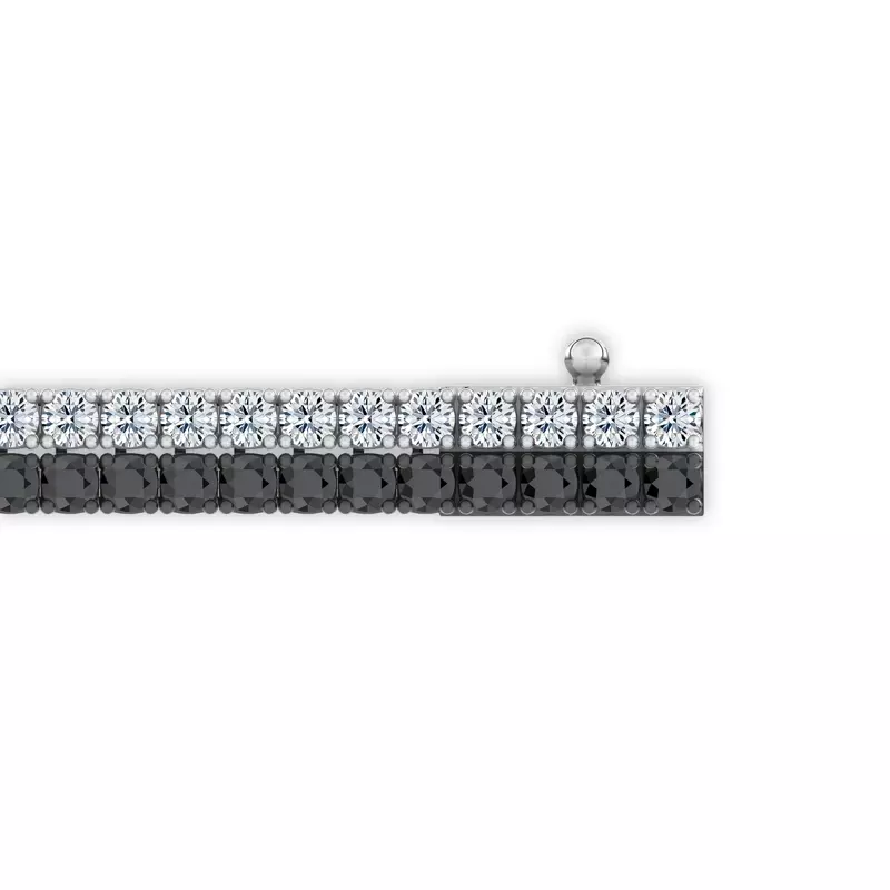 14K White Gold Midnight Runway Lab Diamond Tennis Bracelet (3.43 ct. tw.) by Christian Siriano
