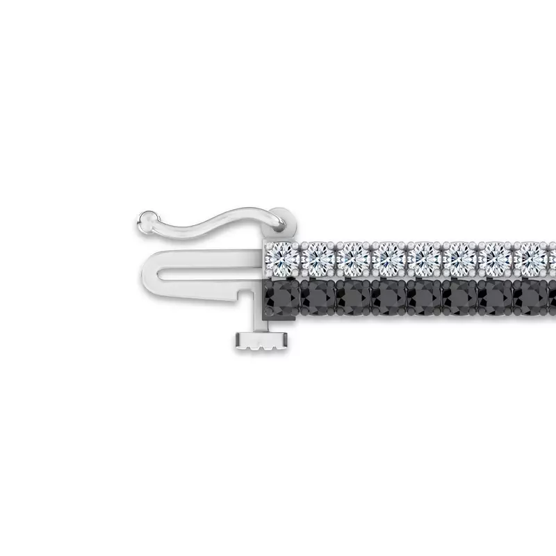 14K White Gold Midnight Runway Lab Diamond Tennis Bracelet (3.43 ct. tw.) by Christian Siriano