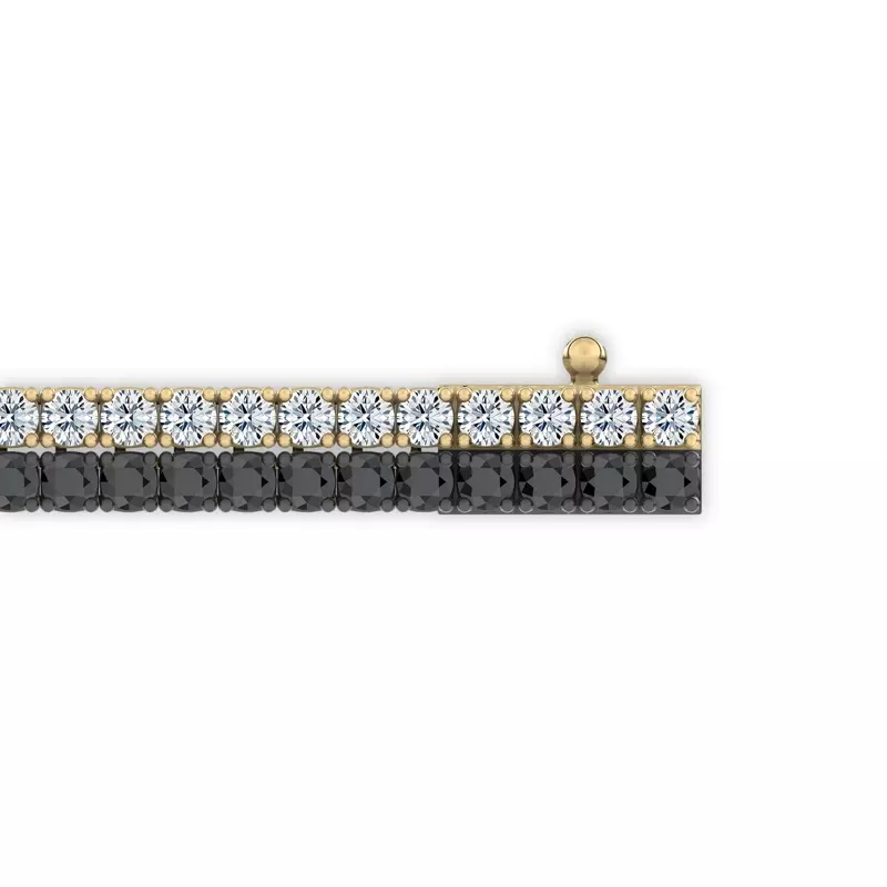 14K Yellow Gold Midnight Runway Lab Diamond Tennis Bracelet (3.43 ct. tw.) by Christian Siriano