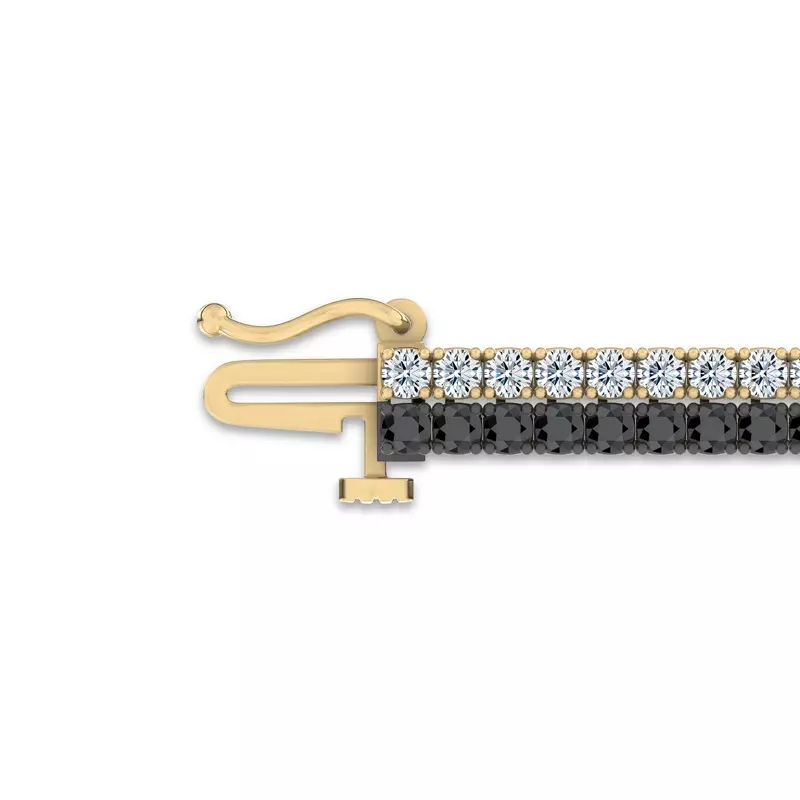 14K Yellow Gold Midnight Runway Lab Diamond Tennis Bracelet (3.43 ct. tw.) by Christian Siriano