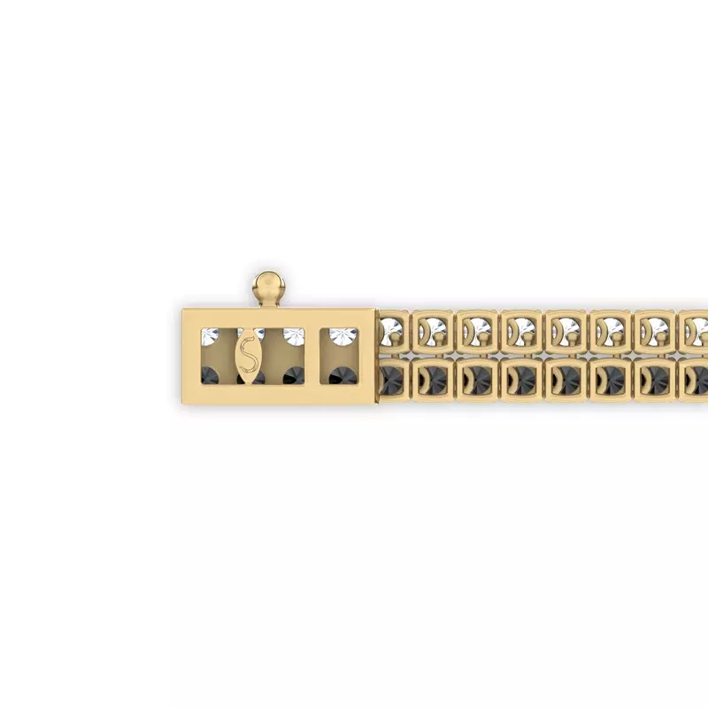 14K Yellow Gold Midnight Runway Lab Diamond Tennis Bracelet (3.43 ct. tw.) by Christian Siriano