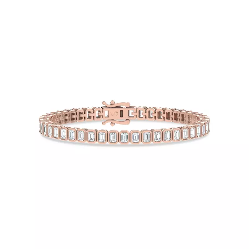 Illume Emerald Bezel Diamond Tennis Bracelet by Christian Siriano