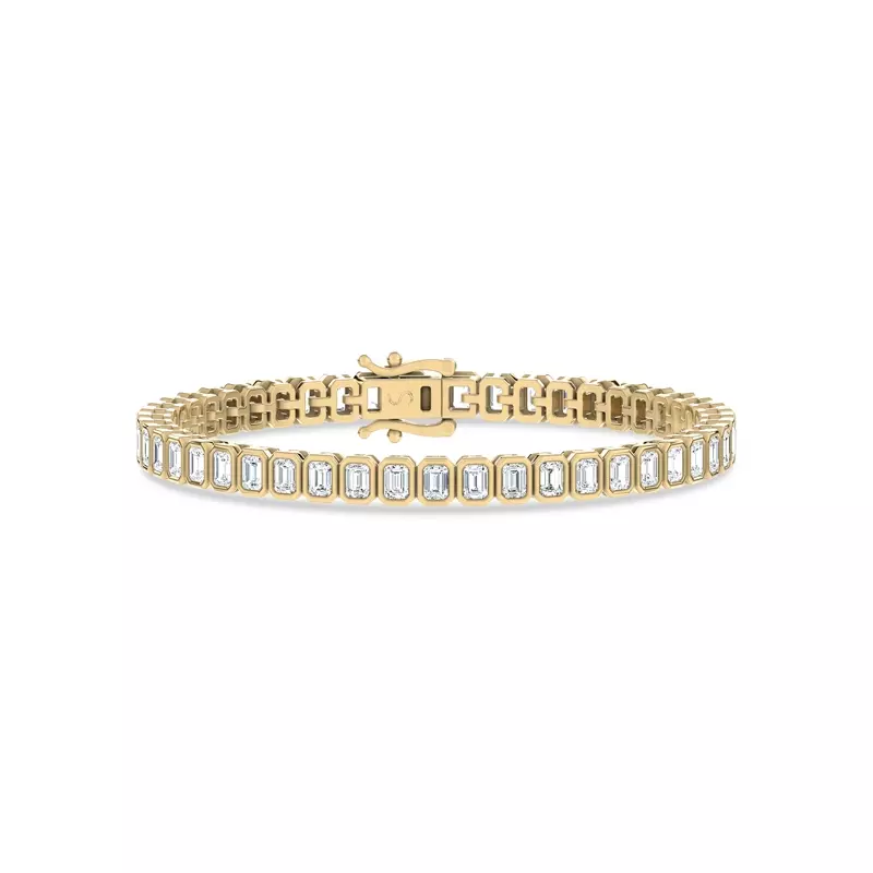 Illume Emerald Bezel Diamond Tennis Bracelet by Christian Siriano